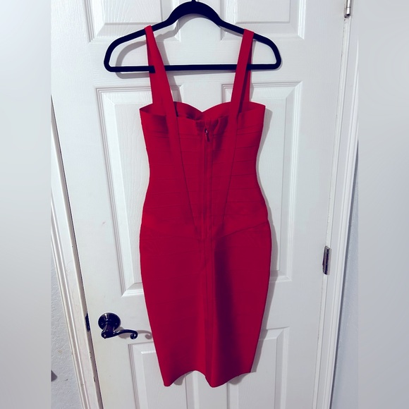 Herve Leger dress, color Red, size “L” - Picture 2 of 3